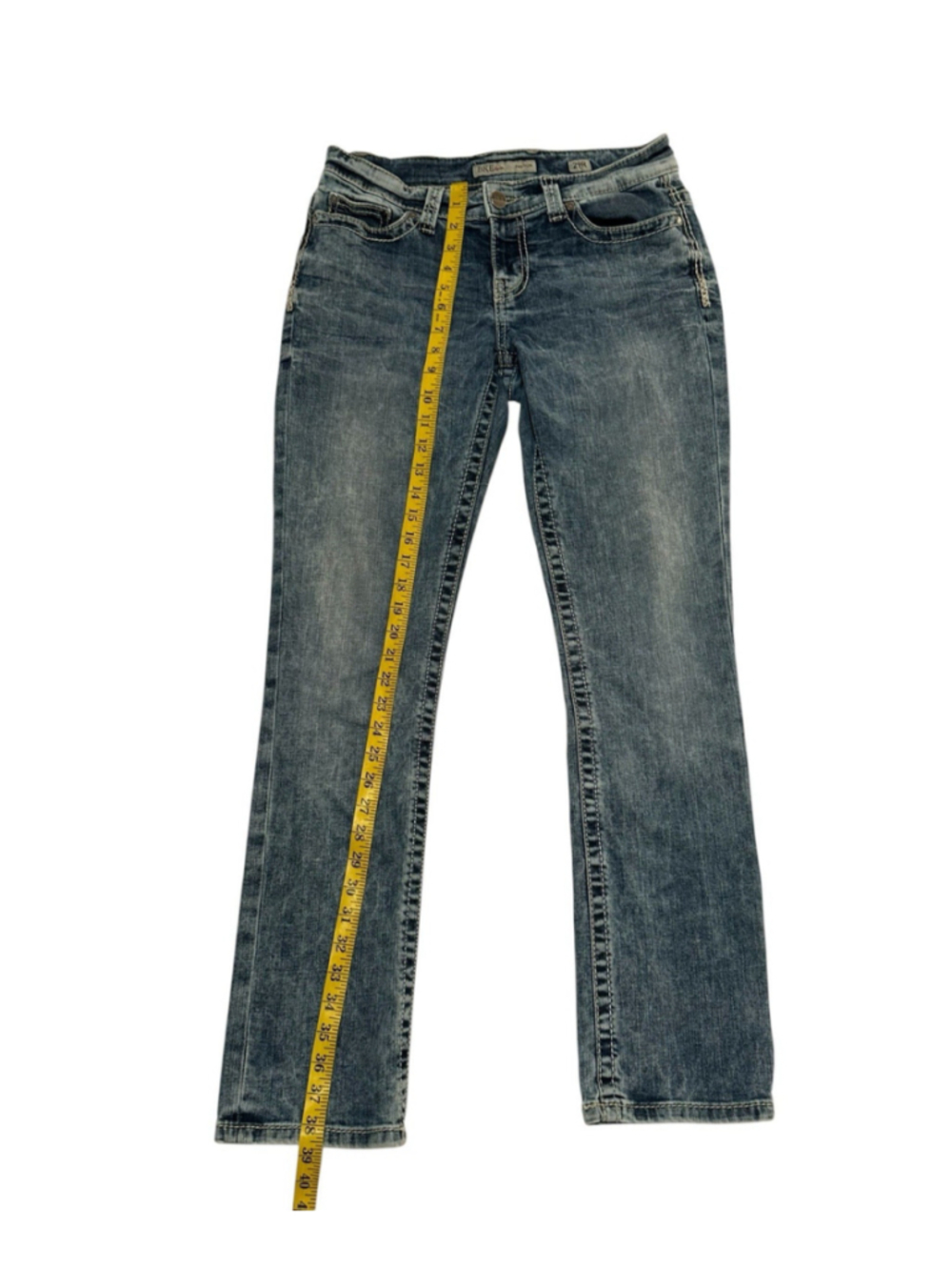 BKE Payton Denim Jeans Low Rise Womens 29R (29X 31.5) Blue Distressed Western - Picture 14 of 16